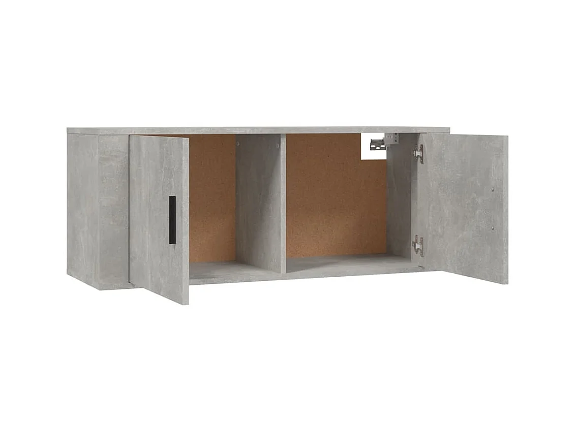 Wandmontierte TV-Schränke 2 Stück betongrau 100x34,5x40 cm