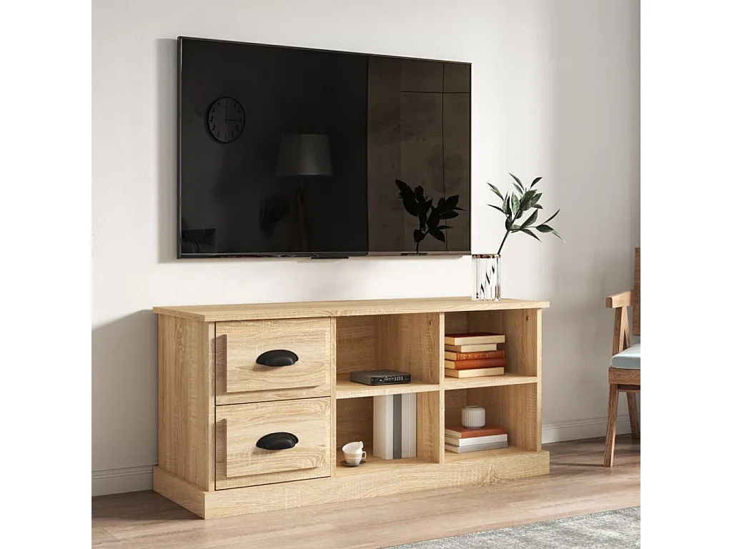 Meuble TV chêne sonoma 102x35,5x47,5 cm bois d'ingénierie