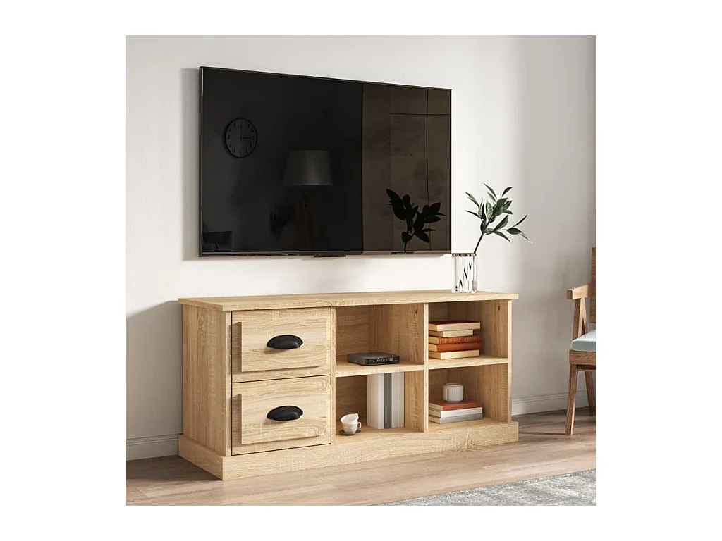 Meuble TV chêne sonoma 102x35,5x47,5 cm bois d'ingénierie