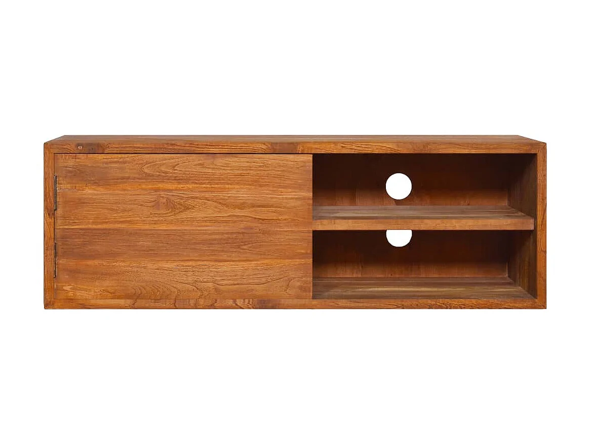 Mueble TV de pared 90x30x30 cm Madera maciza de teca