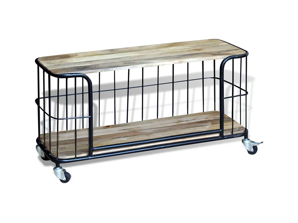 Meuble TV 100 x 40 x 45 cm Bois de manguier massif