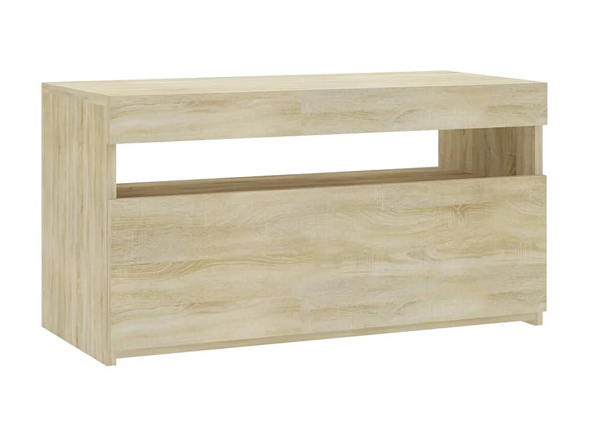 Mueble TV con luces LED roble Sonoma 75x35x40 cm