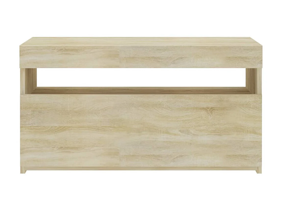 Mueble TV con luces LED roble Sonoma 75x35x40 cm