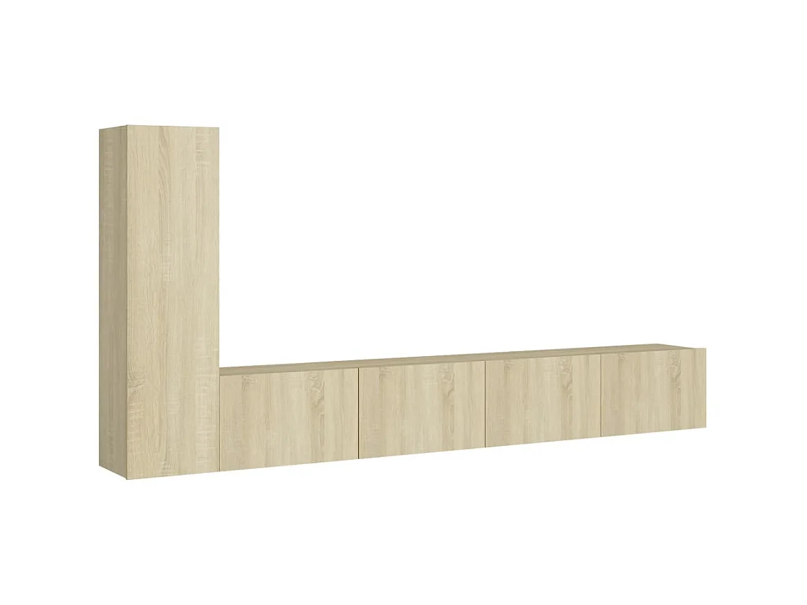 Ensemble de meuble TV 3 pcs Chêne sonoma Aggloméré