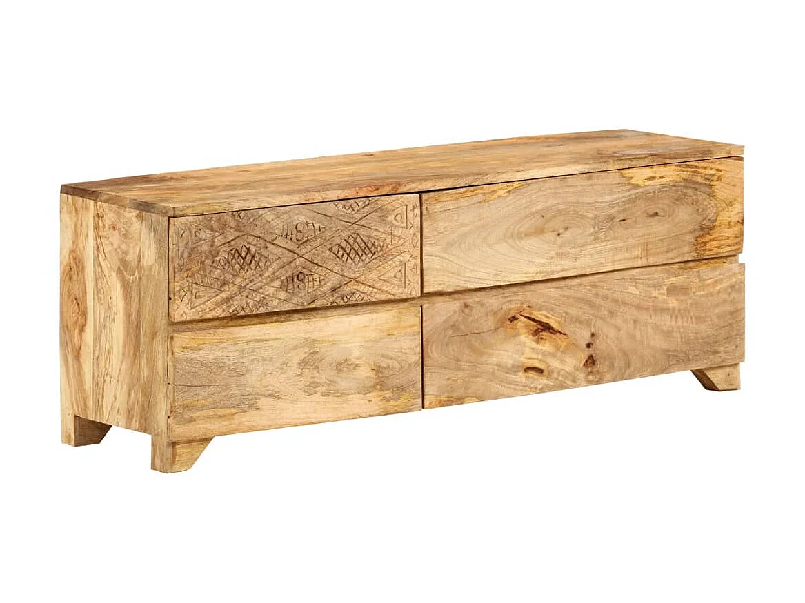 TV-Schrank Massives Mangoholz 110x30x40 cm