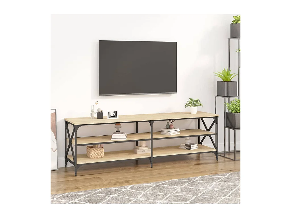 Meuble TV chêne sonoma 160x40x50 cm bois d'ingénierie