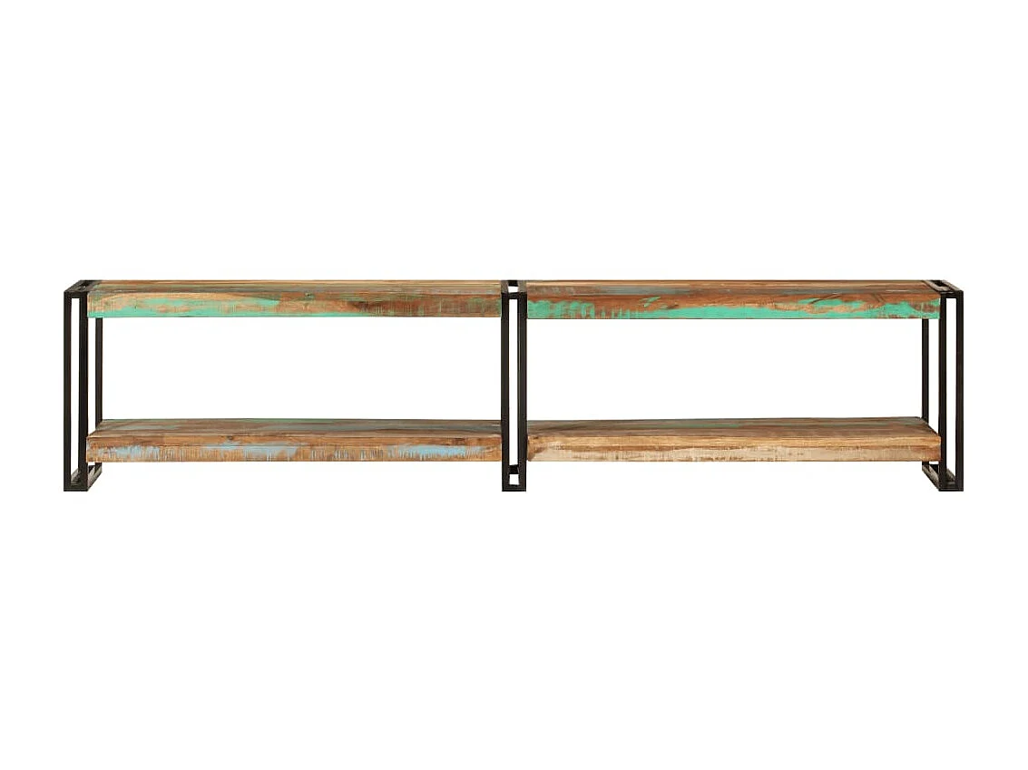 Meuble TV 180x30x40 cm bois massif de récupération