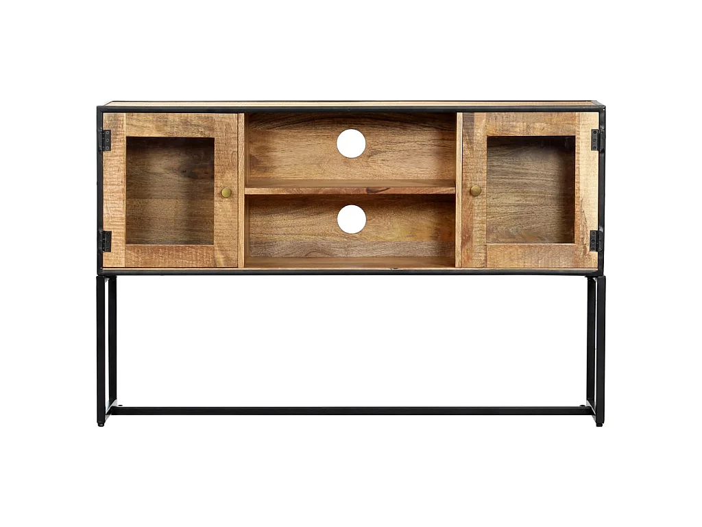 TV-Schrank 120 x 30 x 75 cm Massives Altholz