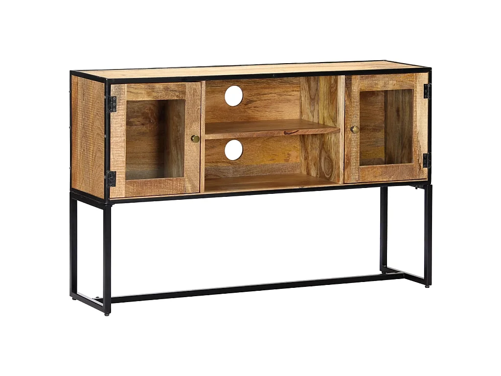 TV-Schrank 120 x 30 x 75 cm Massives Altholz