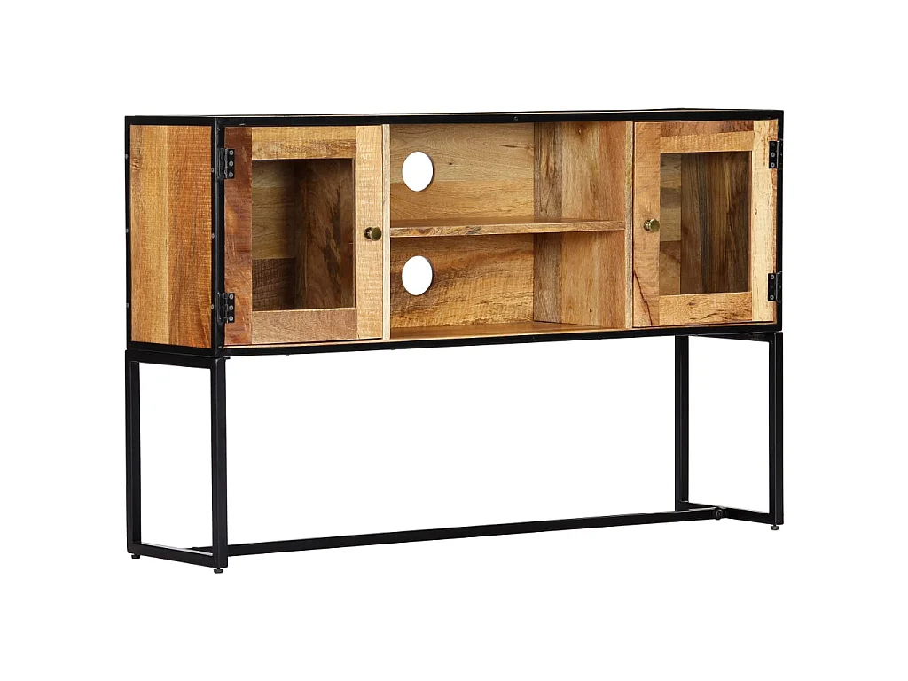 TV-Schrank 120 x 30 x 75 cm Massives Altholz