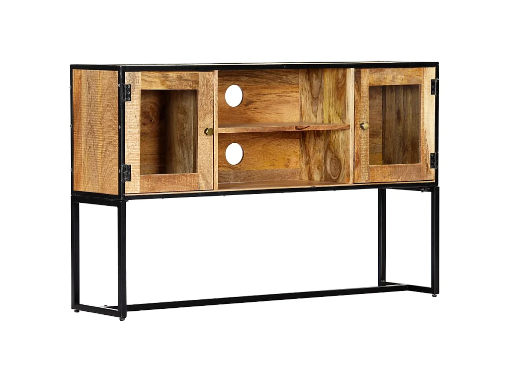 TV-Schrank 120 x 30 x 75 cm Massives Altholz