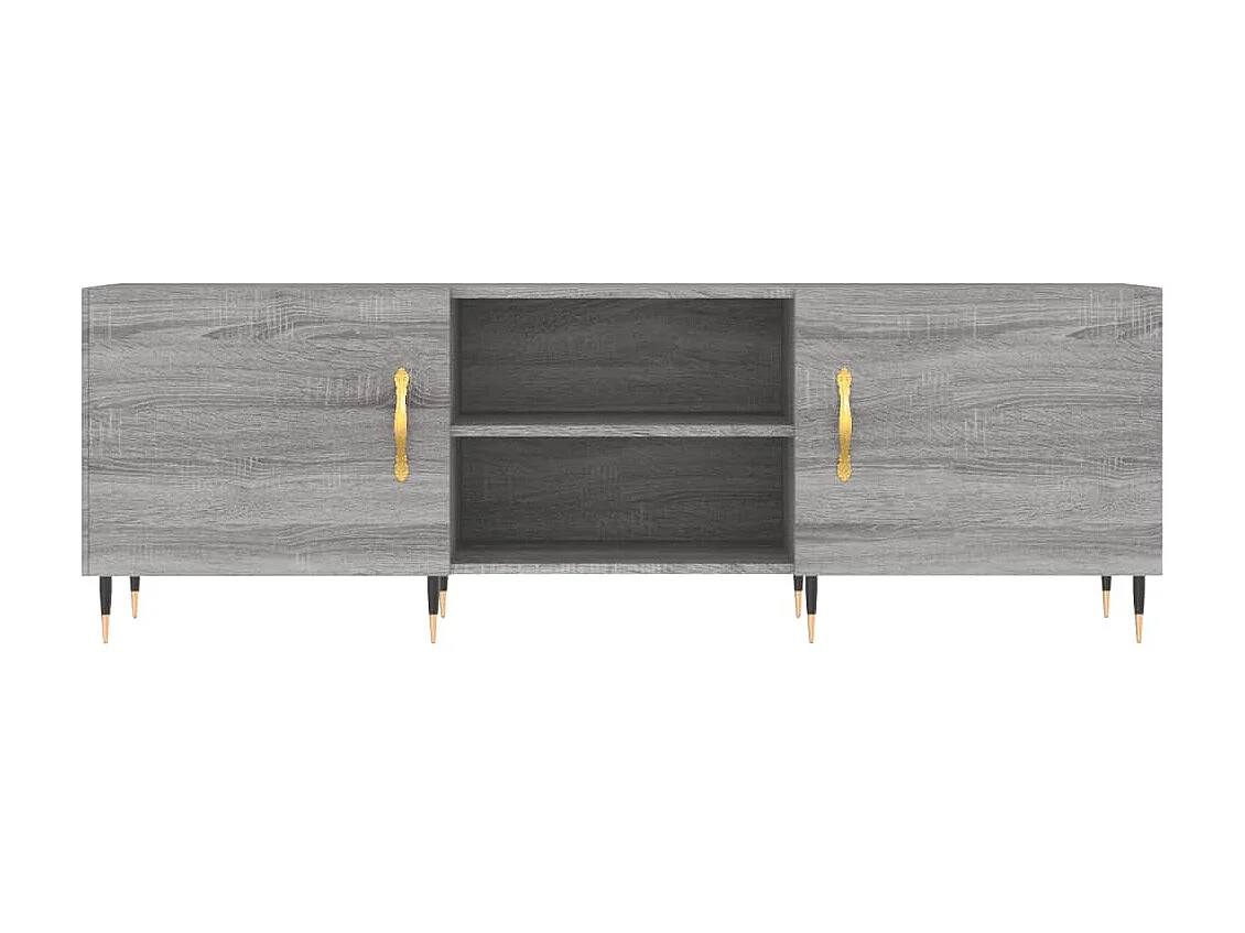 Mueble TV Sonoma gris 150x30x50 cm madera contrachapada