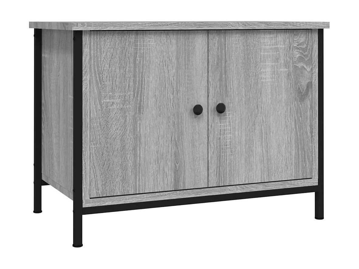 Meuble TV avec portes sonoma gris 60x35x45 cm bois d'ingénierie