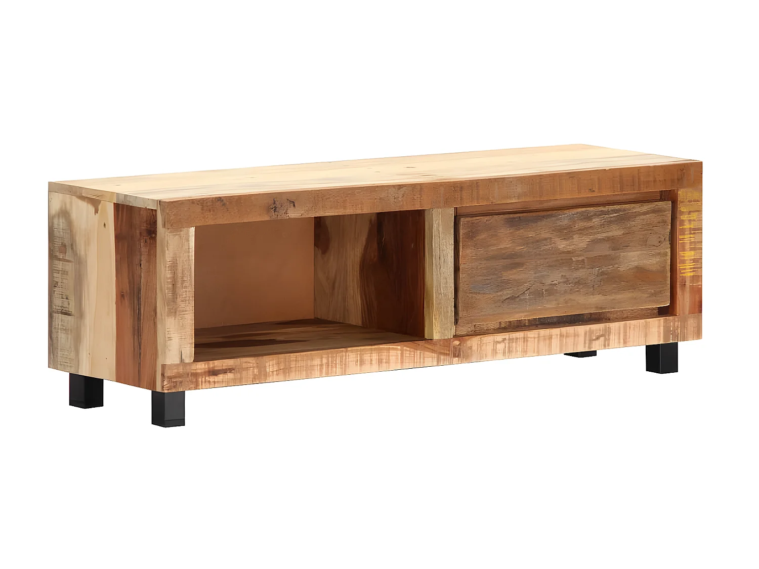 Móvel de TV 100 x 30 x 33 cm Madeira recuperada maciça