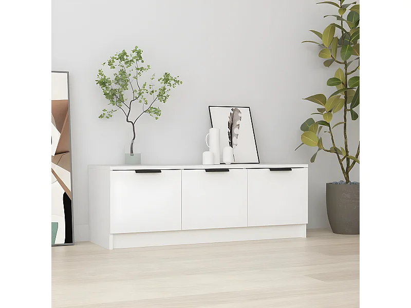 Mobile TV bianco 102x35x36,5 cm MDF