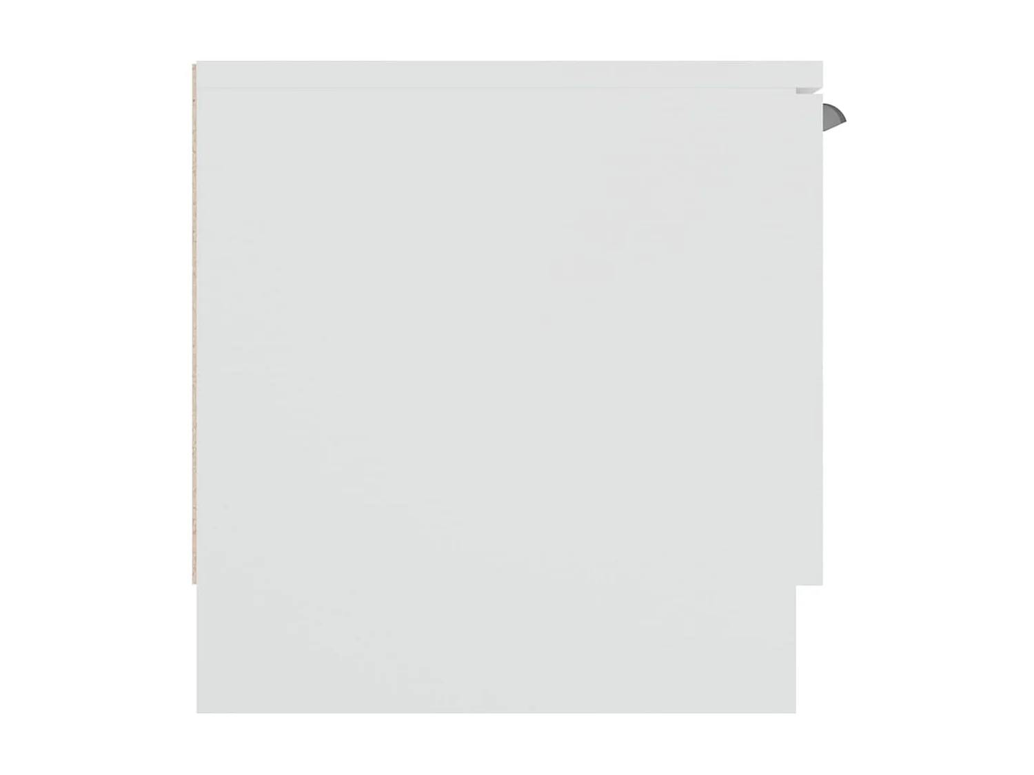 Meuble TV Blanc 102x35x36,5 cm Bois d'ingénierie