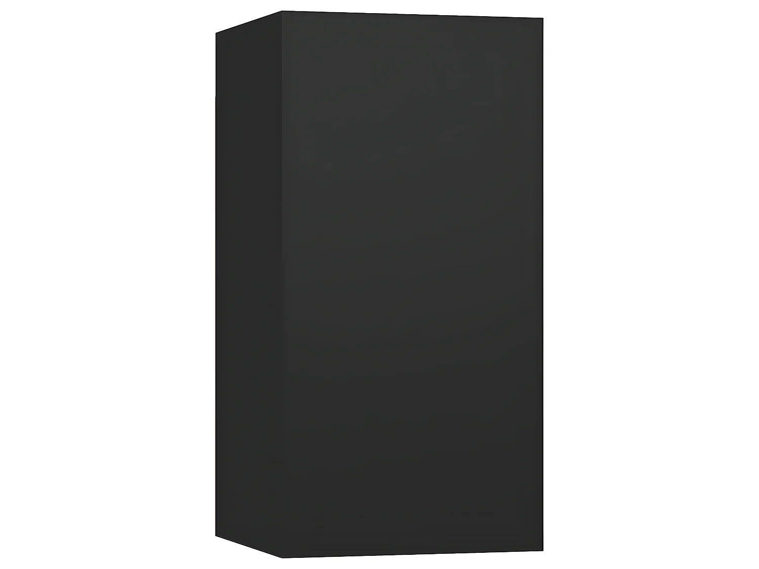 Conjunto de armário de TV 4 unidades em aglomerado preto