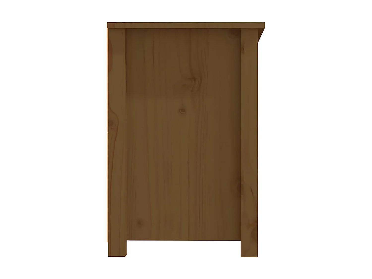 Meuble TV Marron miel 114x35x52 cm Bois de pin massif