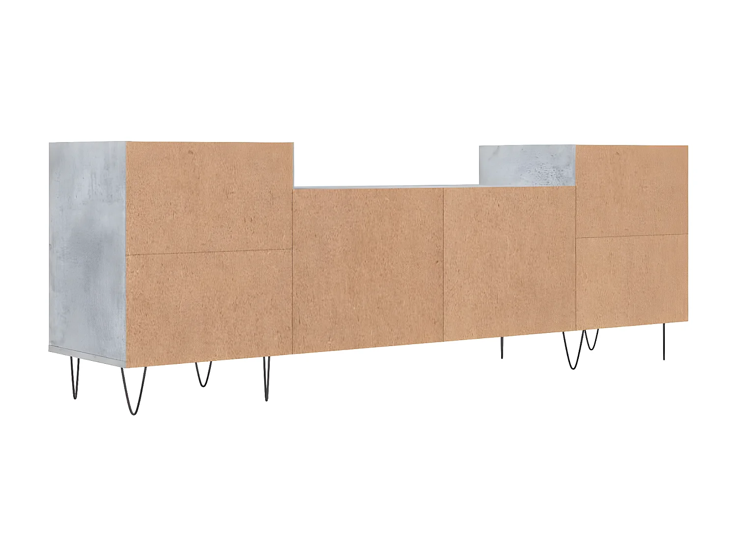 TV-Schrank Betongrau 160x35x55 cm Holzwerkstoff