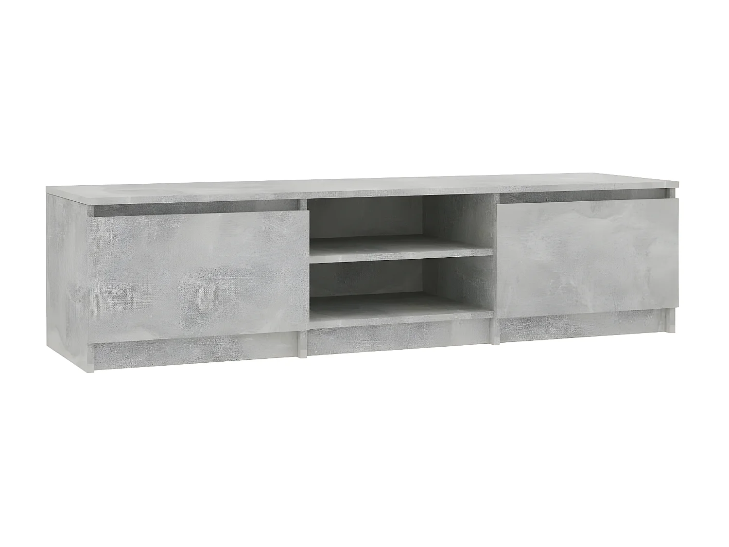 Meuble TV Gris béton 140x40x35,5 cm Aggloméré