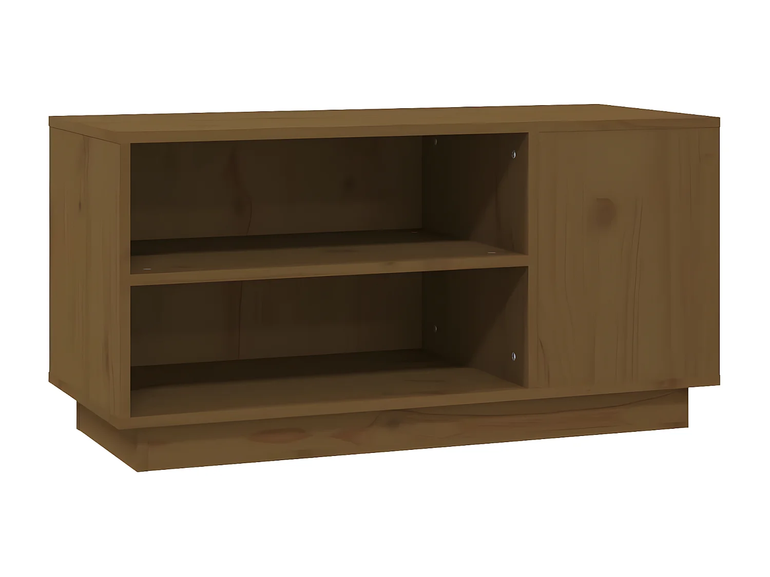 Mueble TV marrón miel 80x35x40,5 cm Madera maciza de pino