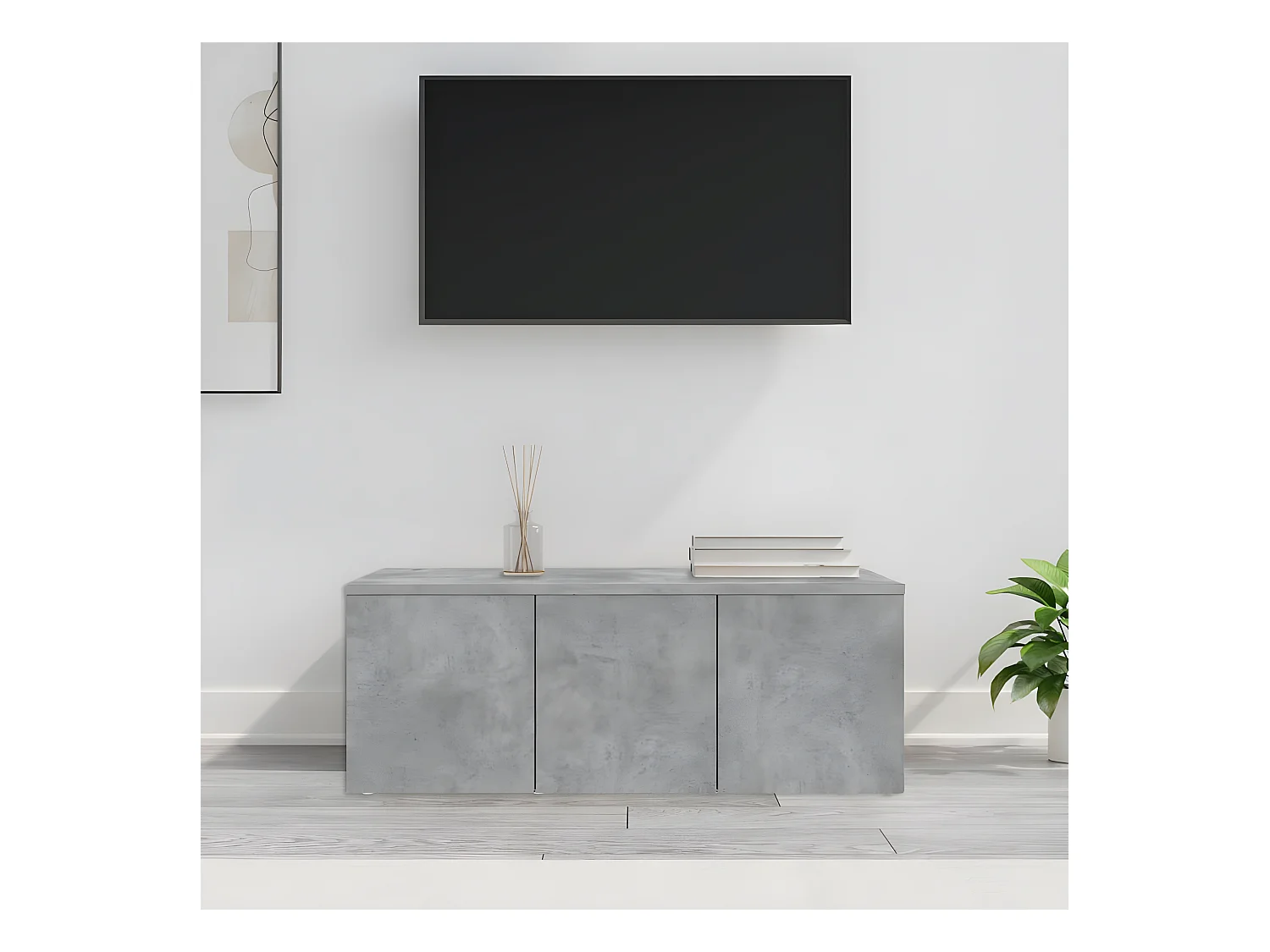 TV-meubel Betongrijs 80x34x30 cm Spaanplaat