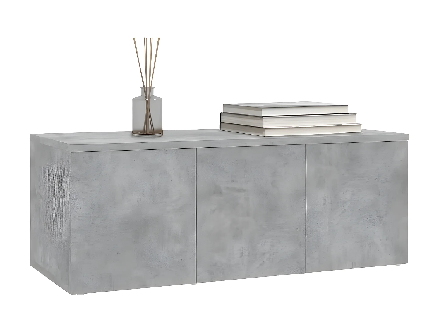 Meuble TV Gris béton 80x34x30 cm Aggloméré