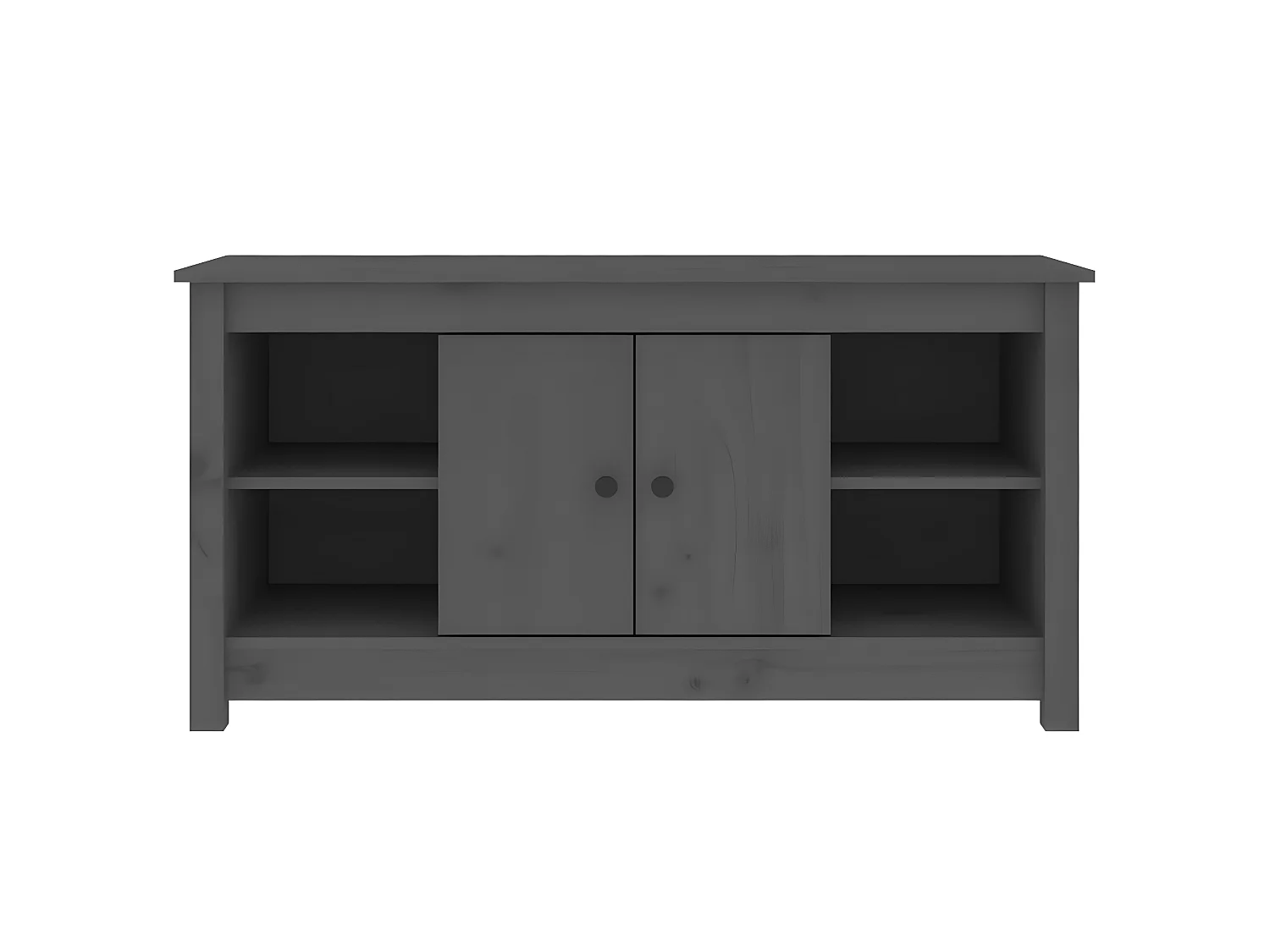 Meuble TV Gris 103x36,5x52 cm Bois de pin massif