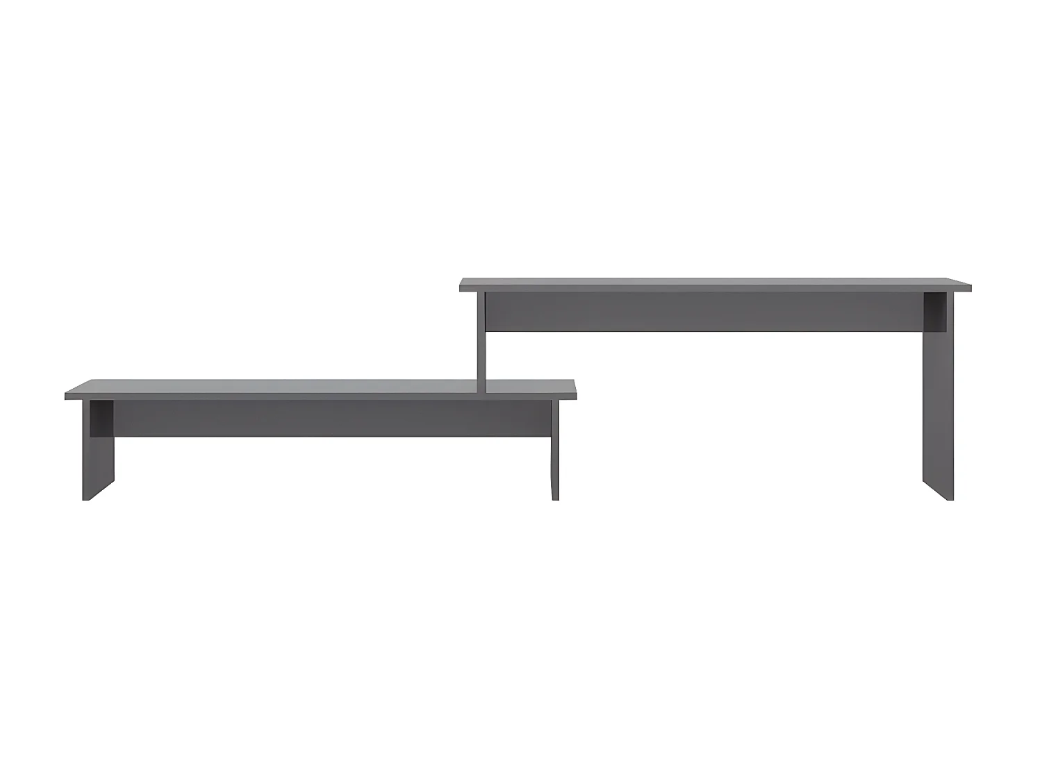 Meuble TV Gris brillant 180x30x43 cm Aggloméré