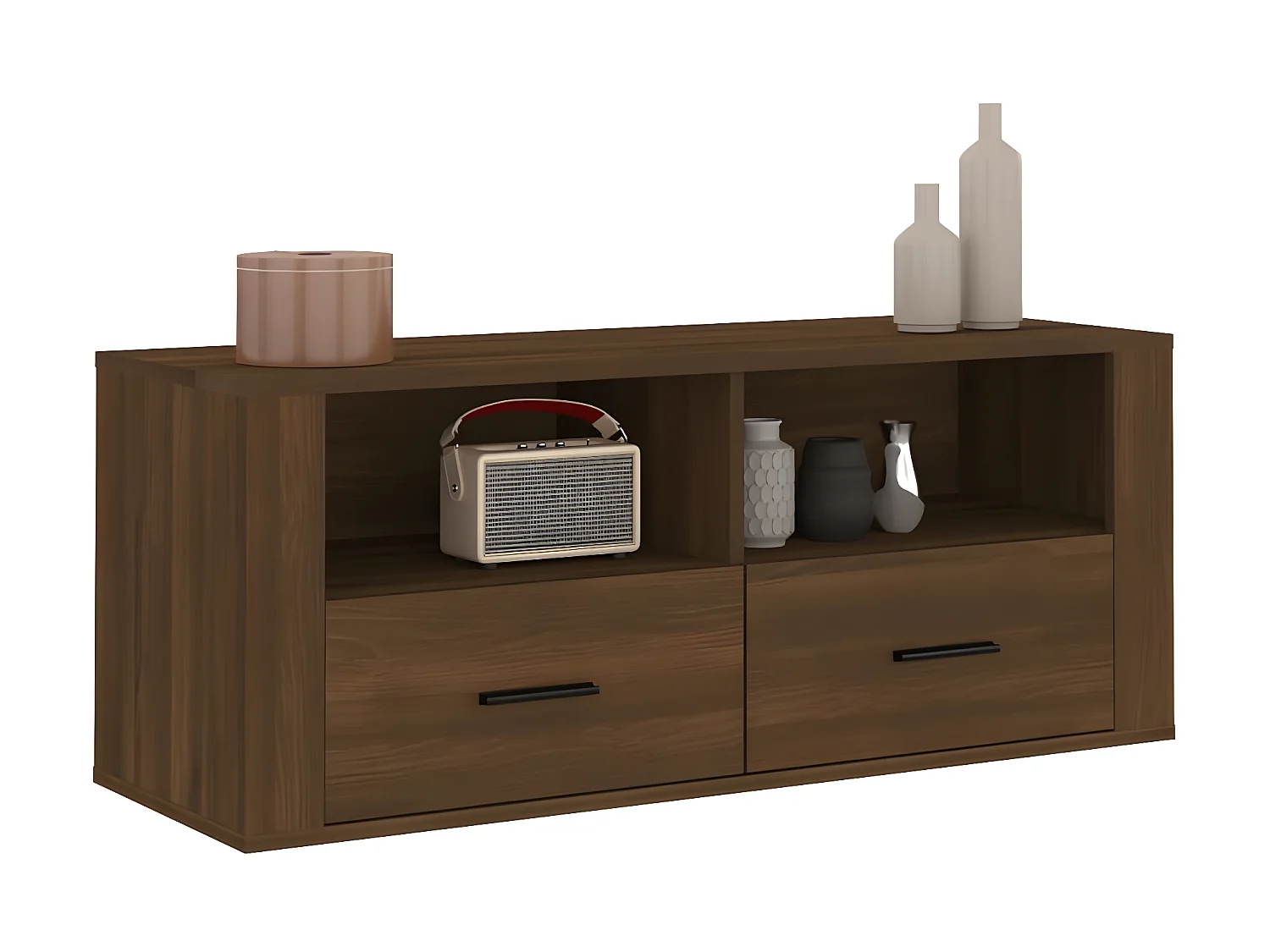 Meuble TV Chêne marron 100x35x40 cm Bois d'ingénierie