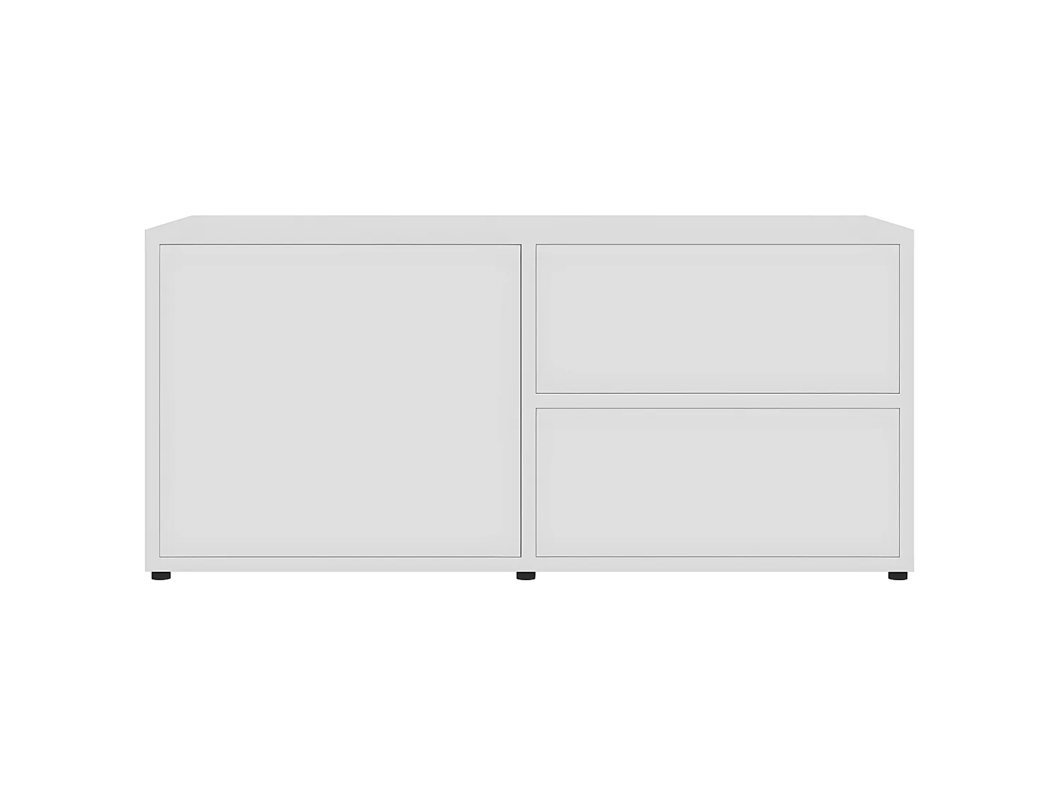 Móvel TV branco 80x34x36 cm Madeira trabalhada