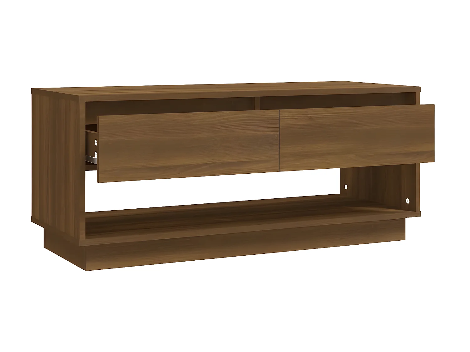 Meuble TV Chêne marron 102x41x44 cm Aggloméré