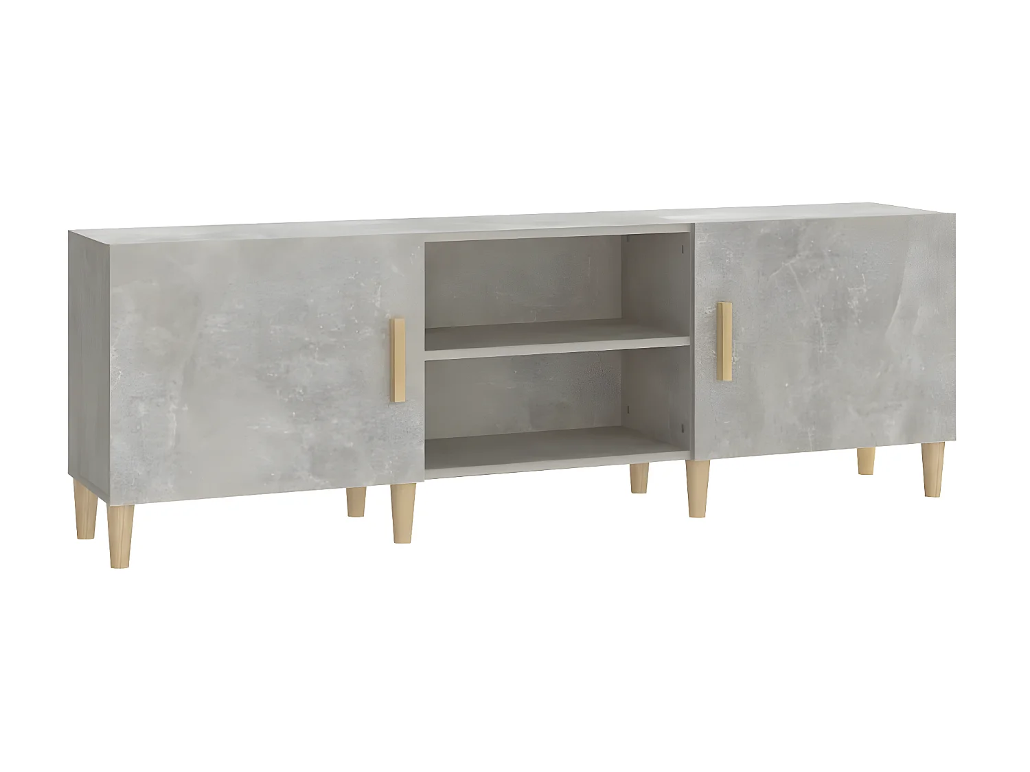Meuble TV Gris béton 150x30x50 cm Bois d'ingénierie