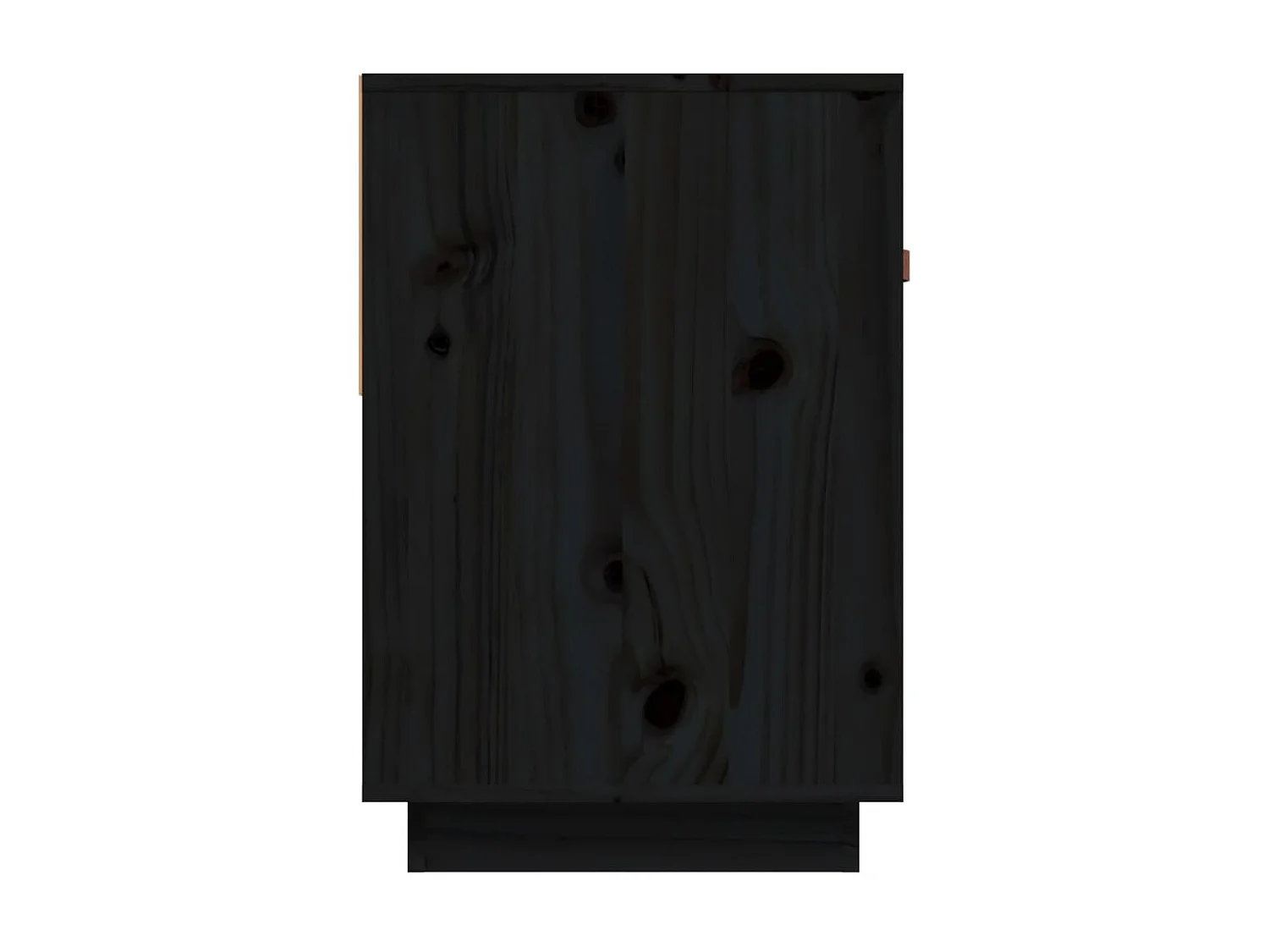 Mueble TV negro 90x40x60 cm Madera maciza de pino