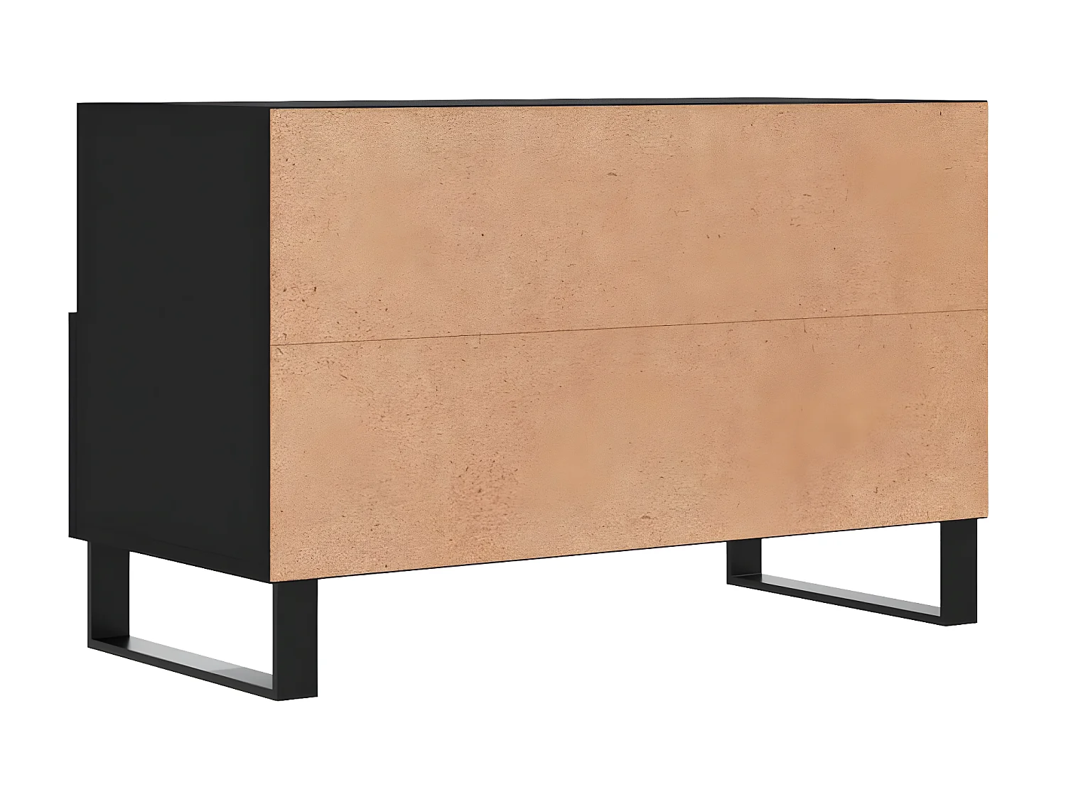 Zwart TV-meubel 80x36x50 cm Bewerkt hout