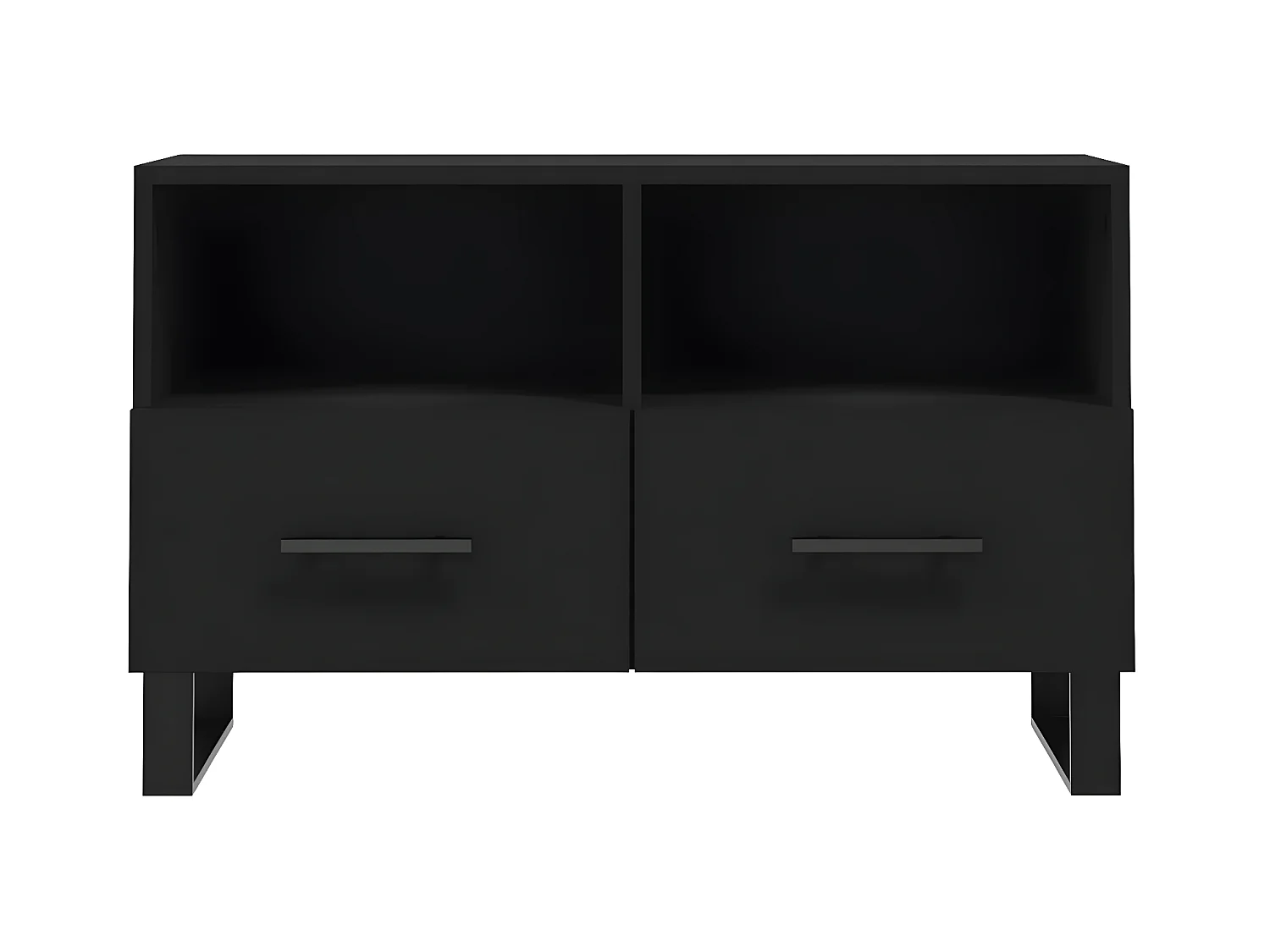 Meuble TV Noir 80x36x50 cm Bois d'ingénierie