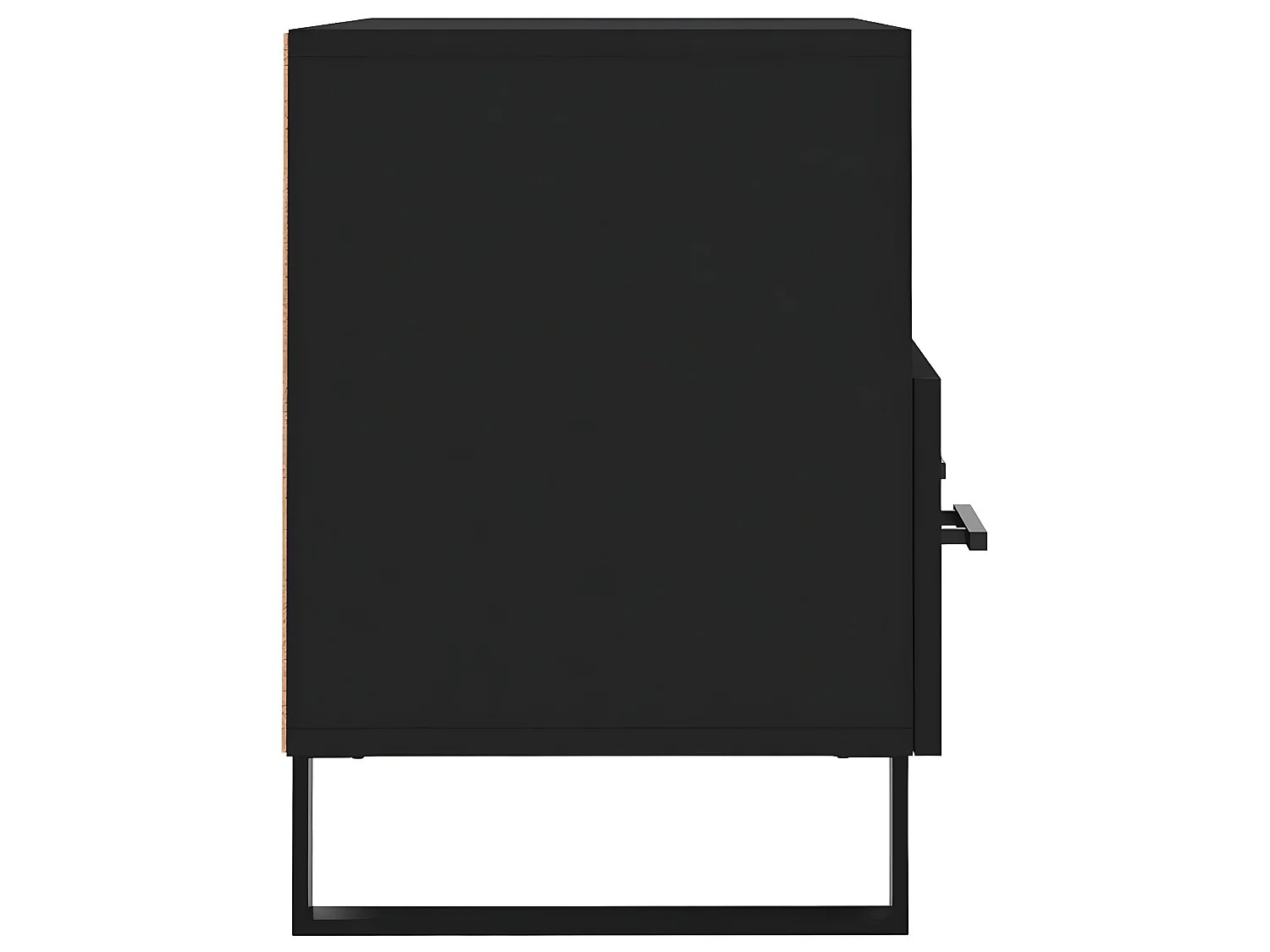 Meuble TV Noir 80x36x50 cm Bois d'ingénierie