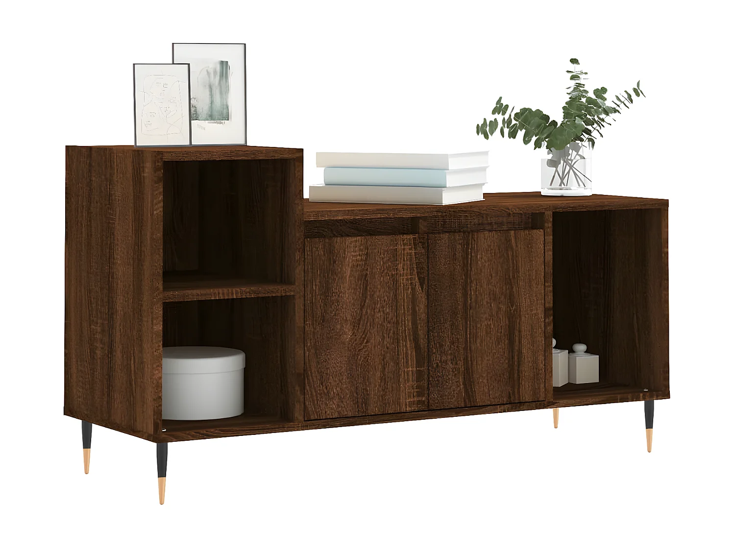 Meuble TV Chêne marron 100x35x55 cm Bois d'ingénierie