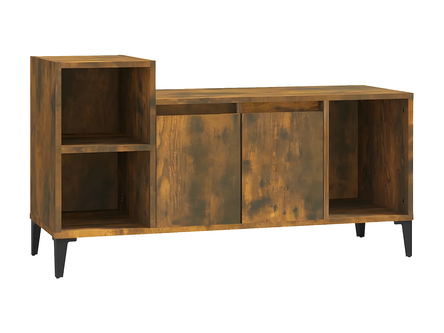Mueble TV Roble ahumado 100x35x55 cm Madera contrachapada