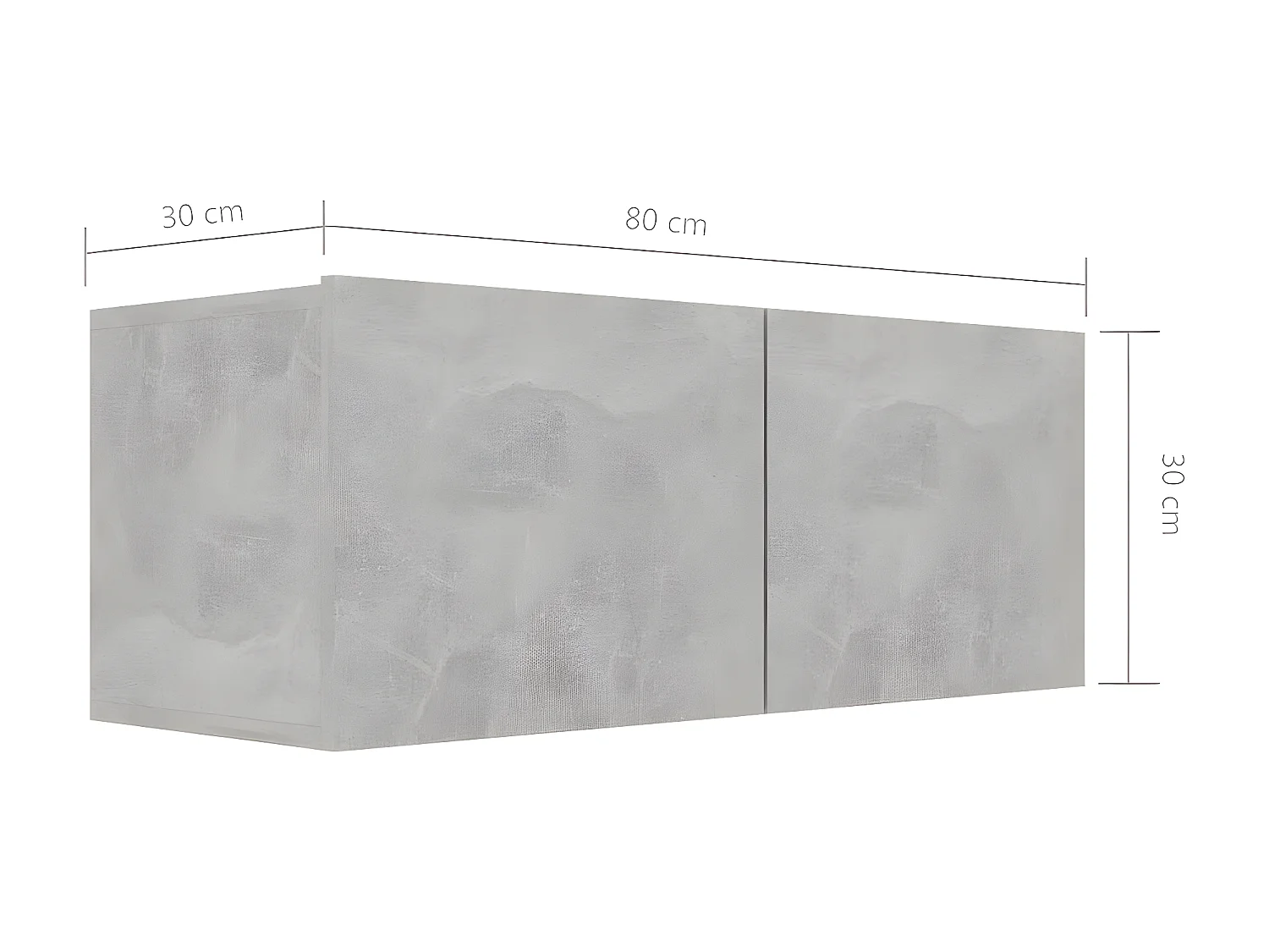 Conjunto mueble TV 8 piezas Aglomerado gris hormigón