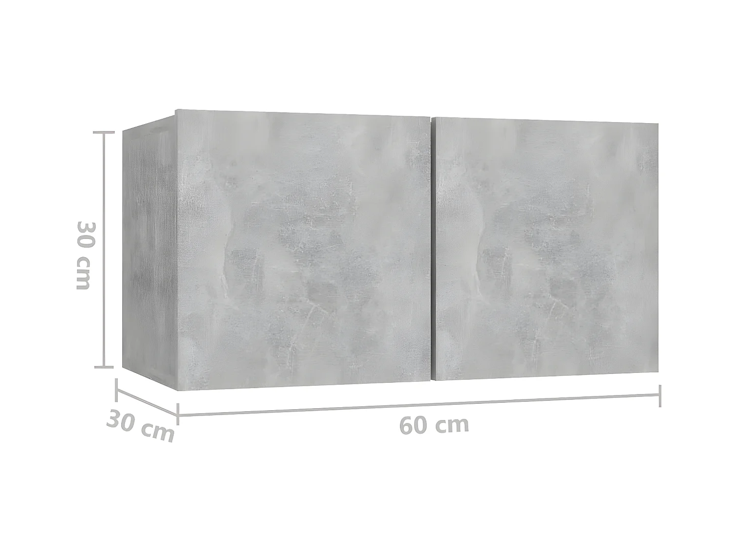 Ensemble de meuble TV 8 pcs Gris béton Aggloméré