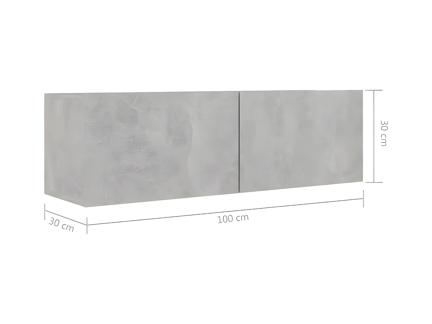 Ensemble de meuble TV 8 pcs Gris béton Aggloméré