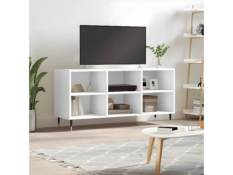 Mobile TV bianco 103,5x30x50 cm in derivati del legno