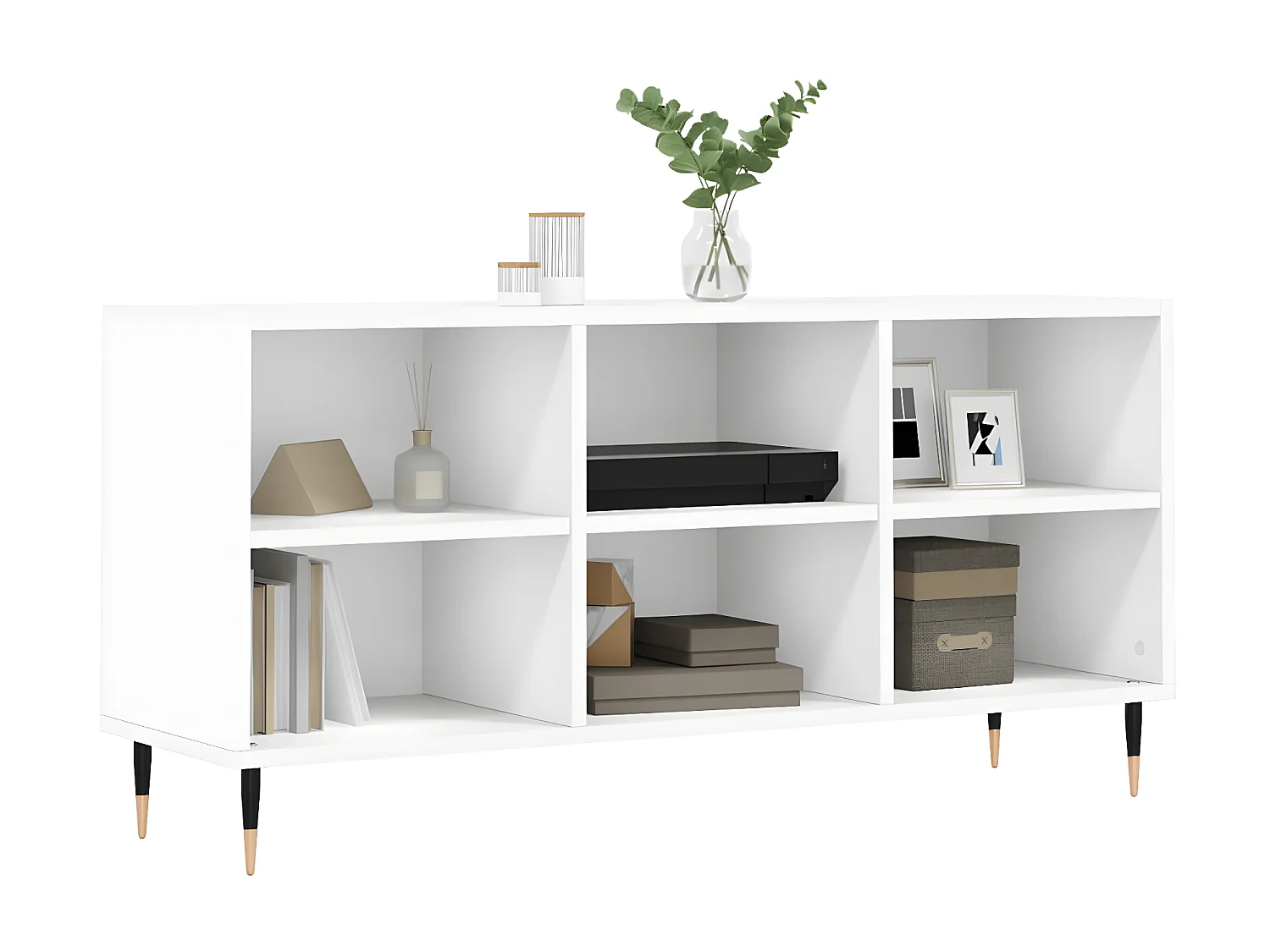 Weißer TV-Schrank 103,5 x 30 x 50 cm, Holzwerkstoff