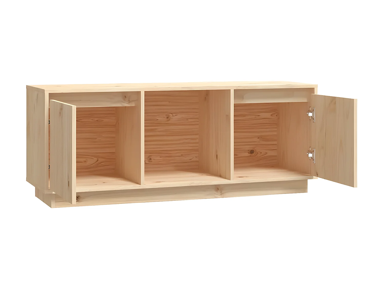 Meuble TV 110,5x35x44 cm Bois de pin massif