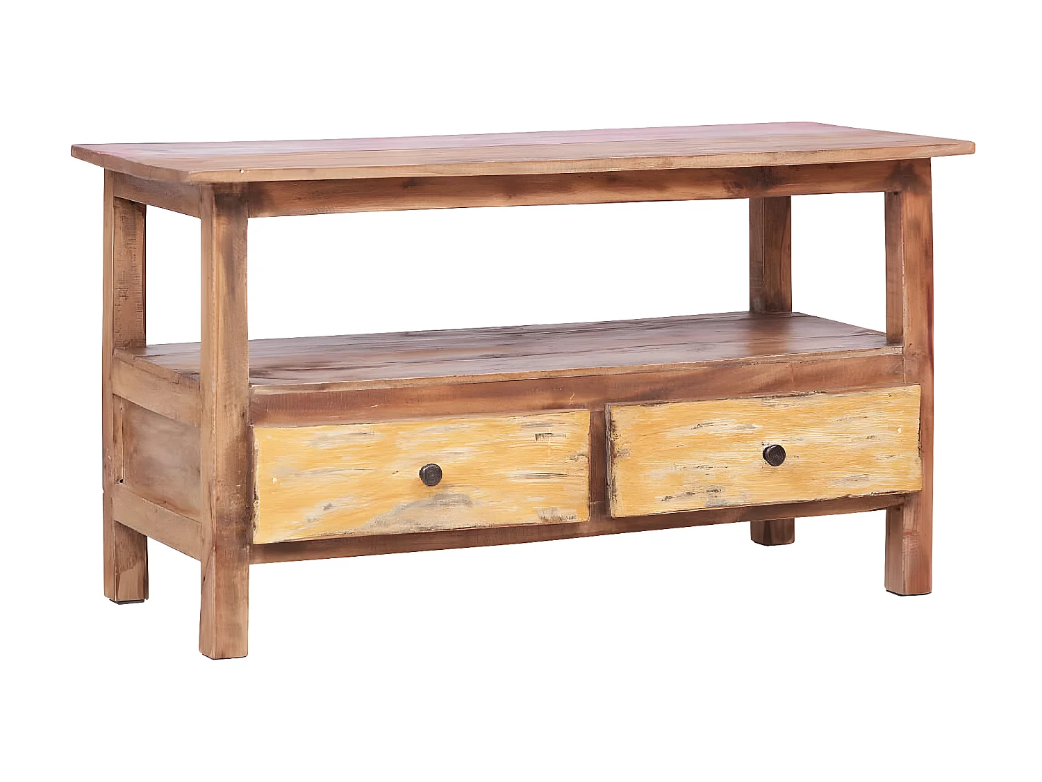 TV-Schrank 90 x 40 x 50 cm Massives Altholz