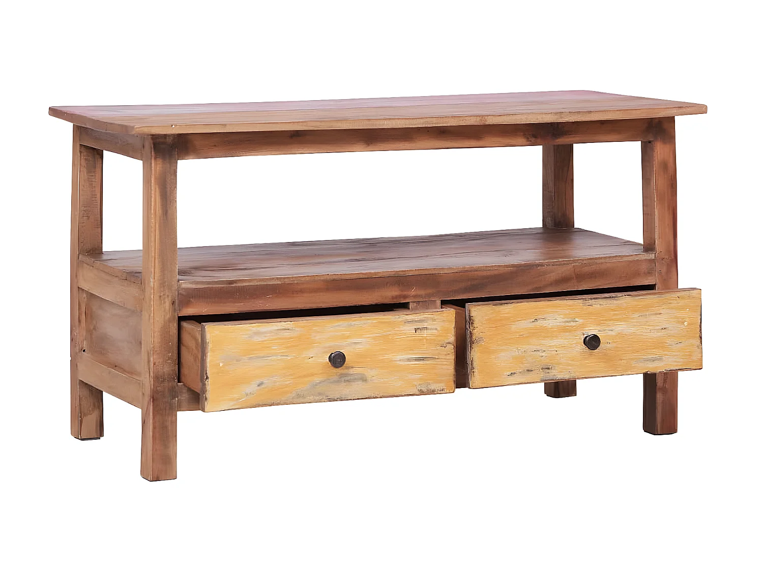 TV-Schrank 90 x 40 x 50 cm Massives Altholz