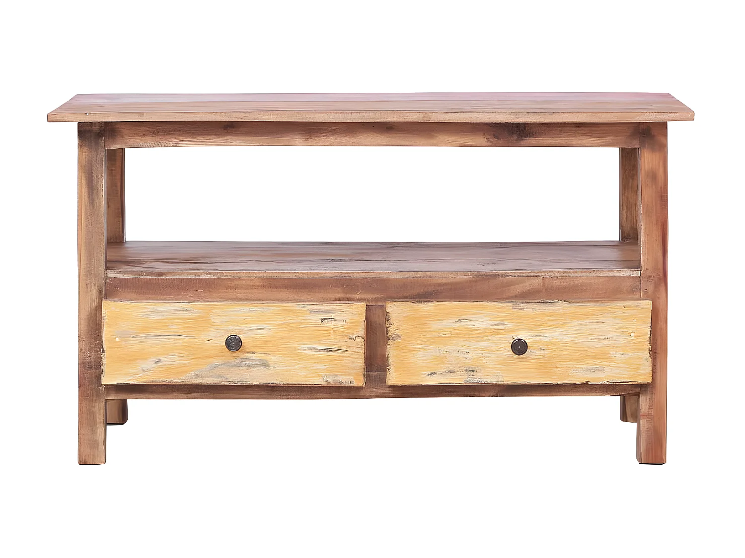 TV-Schrank 90 x 40 x 50 cm Massives Altholz