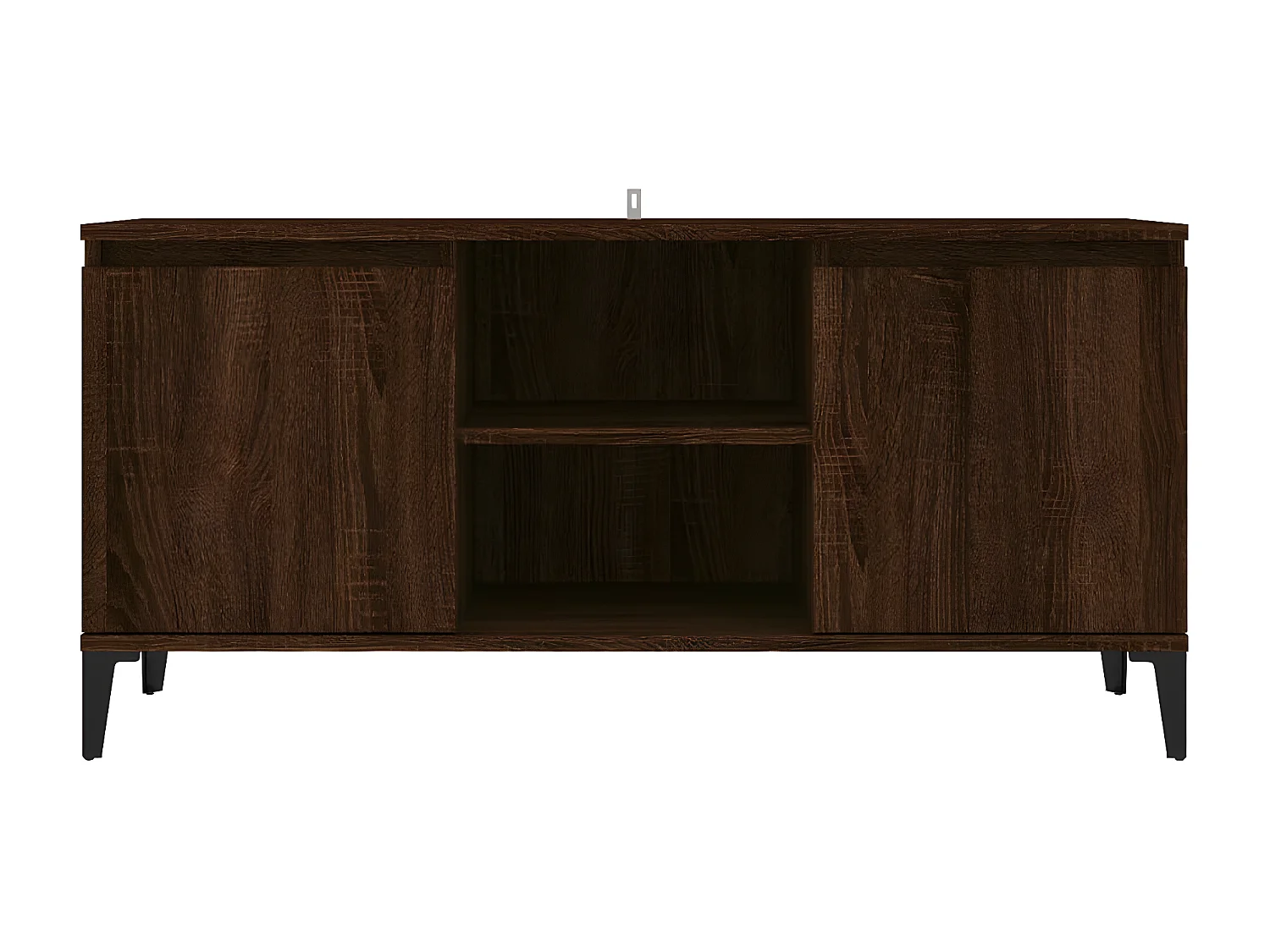 Meuble TV avec pieds en métal Chêne marron 103,5x35x50 cm