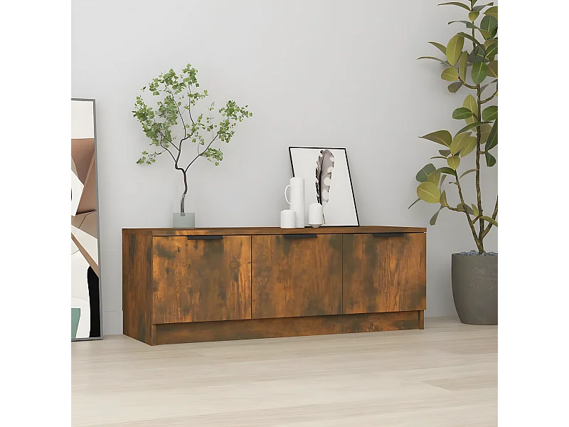 Mobile TV Rovere affumicato 102x35x36,5 cm MDF